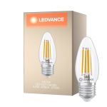 Ledvance Classic LED E27 Candela Filamento Chiara 3.4W 470lm - 827 Bianco Molto Caldo | Dimmerabile - Sostitutiva 40W