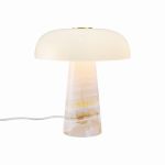 DFTP by Nordlux Lampada Da Tavolo Glossy Marmo e Vetro Rosa | 220mm - Adatto per 1x E14