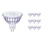 Multipack 10x Philips Corepro LED Faretti GU5.3 MR16 7W 621lm 36D - 830 Luce Calda | Sostitutiva 50W