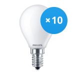 Multipack 10x Philips Corepro LED Lustre E14 Sferica Ghiaccio 4.3W 470lm - 827 Bianco Molto Caldo | Sostitutiva 40W