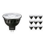 Multipack 10x Philips Master LED Faretti GU5.3 MR16 6.7W 410lm 10D - 927 Bianco Molto Caldo | Miglior resa cromatica - Dimmerabile - Sostitutiva 35W