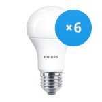 Multipack 6x Philips MASTER Value LED Bulbo E27 Pera Ghiaccio 7.8W 1055lm - 927 Bianco Molto Caldo | Miglior resa cromatica - Dimmerabile - Sostitutiva 75W
