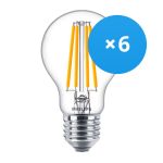 Multipack 6x Philips Corepro LED Bulbo E27 Pera Chiara 10.5W 1521lm - 840 Bianco Freddo | Sostitutiva 100W