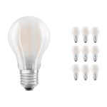 Multipack 10x Ledvance Classic LED E27 Pera Filamento Ghiaccio 4.8W 470lm - 827 Bianco Molto Caldo | Dimmerabile - Sostitua 40W