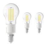 Multipack 3x Calex Smart Tuya Wifi E14 Sferica 4.5W 450lm - 818-830 Regolabile Bianca | Dimmerabile - Sostitutiva 40W 