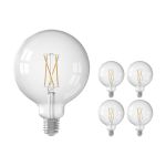 Multipack 5x Calex Smart Tuya Wifi E27 Globe Filamento 7.5W 1055lm - 818-830 Regolabile Bianca | Dimmerabile - Sostitutiva 75W 