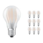 Multipack 10x Ledvance Classic LED E27 Pera Filamento Ghiaccio 7.5W 1055lm - 827 Bianco Molto Caldo | Sostitua 75W