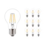 Multipack 10x Philips Corepro LED Bulbo E27 Pera Chiara 4.3W 470lm - 827 Bianco Molto Caldo | Sostitutiva 40W