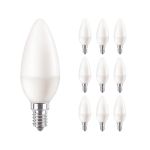 Multipack 10x Philips Corepro LED Candela E14 Ghiaccio 7W 806lm – 827 Bianco Molto Caldo – Sostitutiva 60W