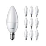 Multipack 10x Philips Corepro LED Candela E14 Ghiaccio 5W 470lm - 827 Bianco Molto Caldo | Sostitutiva 40W