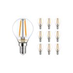 Multipack 10x Noxion Lucent Lustre LED E14 Sferica Filamento Chiara 2.5W 250lm – Dimmerabile - Sostitutiva 25W
