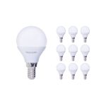 Multipack 10x Noxion Lucent Lustre LED E14 Sferica Ghiaccio 2.5W 250lm - 827 Bianco Molto Caldo | Sostitutiva 25W