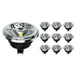 Multipack 10x Noxion Lucent Faretti LED GU10 AR111 15W 850lm 40D - 930 Luce Calda -  | Miglior Resa Cromatica - Dimmerabile -  Sostitutiva 75W