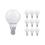 Multipack 10x Noxion Lucent Lustre LED E14 Sferica Ghiaccio 4.5W 470lm - 827 Bianco Molto Caldo | Sostitutiva 40W