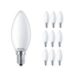 Multipack 10x Philips Corepro LED Candela E14 Ghiaccio 4.3W 470lm - 827 Bianco Molto Caldo | Sostitutiva 40W