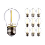Multipack 10x Noxion Lucent LED E27 Sferica Filamento Chiara 1.4W 136LM - 827 Bianco Molto Caldo | Sostitutiva 15W