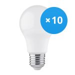Multipack 10x Bright Choice LED Bulbo E27 Pera Ghiaccio 4.9W 470lm - 830 Luce Calda -  | Sostitutiva 40W