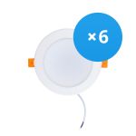 Multipack 6x Bright Choice Downlight LED 12W 1080lm 120D - 840 Bianco Freddo | Ritaglio 115mm - Sostitutiva 1x18W