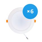 Multipack 6x Bright Choice Downlight LED 18W 1620lm 120D - 840 Bianco Freddo | Ritaglio 175mm - Sostitutiva 2x18W