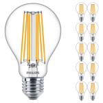 Multipack 10x Philips Corepro LED Bulbo E27 Pera Chiara 17W 2452lm - 827 Bianco Molto Caldo | Sostitutiva 150W