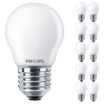 Multipack 10x Philips Master Value LED Lustre E27 Sferica Ghiaccio 3.4W 470lm - 927 Bianco Molto Caldo | Miglior resa cromatica - Dimmerabile - Sostitutiva 40W