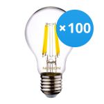 Multipack 100x Noxion Lucent LED E27 Pera Filamento Chiara 7W 806lm - 840 Bianco Freddo | Sostitutiva 60W