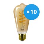 Multipack 10x Philips MASTER Value LED Bulbo E27 Edison Filamento Oro 4W 250lm - 818 Bianco Molto Caldo | Dimmerabile - Sostitutiva 25W