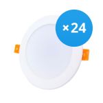 Multipack 24x Bright Choice Downlight LED 12W 1080lm 120D - 840 Bianco Freddo | Ritaglio 115mm - Sostitutiva 1x18W