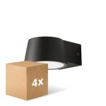 Multipack 4x D'Lite Luce Da Parete Lira Nero 7W 600lm 830 Luce Calda -  | IP54