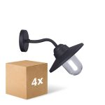Multipack 4x D'Lite Luce Da Parete Ember Nero | IP54 - Adatto per 1x E27