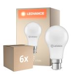 Multipack 6x Ledvance Performance LED Bulbo B22d Pera Ghiaccio 8.5W 806lm - 827 Bianco Molto Caldo | Sostitua 60W