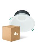 Multipack 4x Philips Downlight LED Coreline DN142B Aluminium Bianca 19.2W 2300lm 60D - 840 Bianco Freddo | Ritaglio 200mm - IP20 - Bianca Riflettore