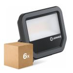Multipack 6x Ledvance Proiettore LED Aluminium Nero 17W 2200lm 100D - 830 Luce Calda -  | IP66 - Simmetrico
