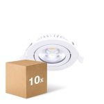 Multipack 10x Noxion LED Inclinabile Slim Faretti Bianca Il Giro 6W 520lm 60D - 927 Bianco Molto Caldo | 85mm - IP54 - Dimmerabile - Miglior Resa Cromatica