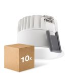 Multipack 10x Ledvance Faretti LED Scurolight Aluminium Bianca 8W 680lm 36D - 930 Luce Calda | Ritaglio 68mm - IP44 - Miglior resa cromatica - Dimmerabile