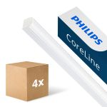 Multipack 4x Philips Reglette LED CoreLine BN126C 31W 4100lm - 840 Bianco Freddo | 120cm - 1x Cablaggio Entra/Esci