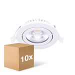 Multipack 10x Noxion LED Inclinabile Slim Faretti Bianca Il Giro 6W 350lm 60D - 920-930 Dim To Warm | 85mm - IP54 - Dimmerabile - Miglior Resa Cromatica