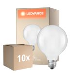 Multipack 10x Ledvance Classic LED E27 Globe Filamento Ghiaccio 3.8W 806lm - 827 Bianco Molto Caldo | Sostitutiva 60W