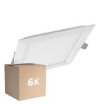Multipack 6x Ledvance Downlight LED Slim Piazza SQ210 18W 1530lm 120D - 830 Luce Calda 