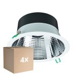 Multipack 4x Philips Downlight LED Coreline DN142B Aluminium Bianca 19.2W 2300lm 60D - 840 Bianco Freddo | Ritaglio 200mm - IP20 - UGR<19