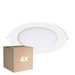 Multipack 4x Noxion Downlight LED Slim V2.0 12W 1200lm 120D - 830 Luce Calda -  | 170mm - Ritaglio 150mm - IP44 
