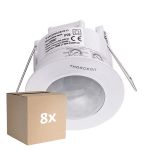 Multipack 8x Thorgeon Sensore di movimento PIR Bianca | IP20 | 6M | Max 800W