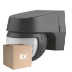 Multipack 8x Ledvance Sensore di movimento Parete Nero | 110D 