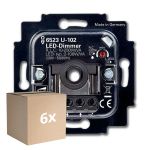 Multipack 6x Busch-Jaeger 6523U-102 Rotary Dimmer LED 6512-0-0334 2W -100W 50/60Hz