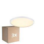 Multipack 3x Nordlux LED Luce da soffitto Oja 24 Bianca 11W 1250lm - 827 Bianco Molto Caldo