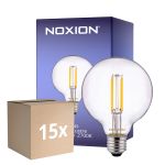 Multipack 15x Noxion Lucent LED E27 Globe Filamento Chiara 7W 806lm - 827 Luce Calda -  | Sostitutiva 60W