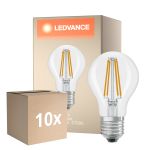 Multipack 10x Ledvance Classic LED E27 Pera Filamento Chiara 5.9W 806lm - 827 Bianco Molto Caldo | Dimmerabile - Sostitutiva 60W