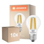 Multipack 10x Ledvance Classic LED E27 Pera Filamento Chiara 11W 1521lm - 827 Bianco Molto Caldo | Sostitutiva 100W