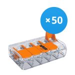 Multipack 50x Wago 221-415 Morsetto a vite Connettore | 5 Filo Connessione 