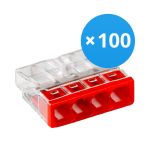 Multipack 100x Wago 2273-204  Connettore | 4 Filo Connessione